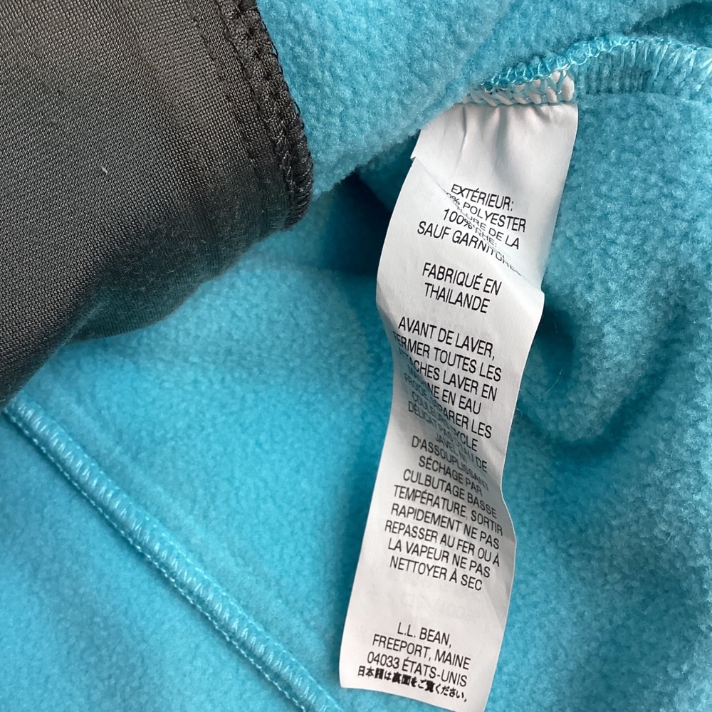LL Bean Womens Turquoise Blue Full Zip Fleece Jacket 295927 Small Regular - Picture 7 of 13